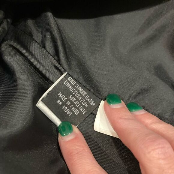 TIBDA Leathers Vintage Black Ankle Length Leather Trench Coat Size 6 - Picture 12 of 16